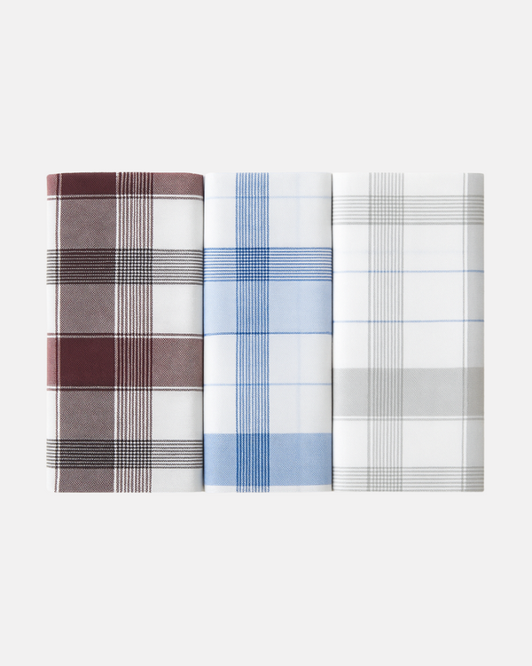 Crafted in Luxury – Italian Cotton Handkerchief set ( Pack of 3 )