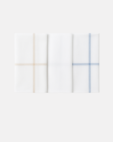 Crossline Cotton Handkerchief - Classic Stripe Set