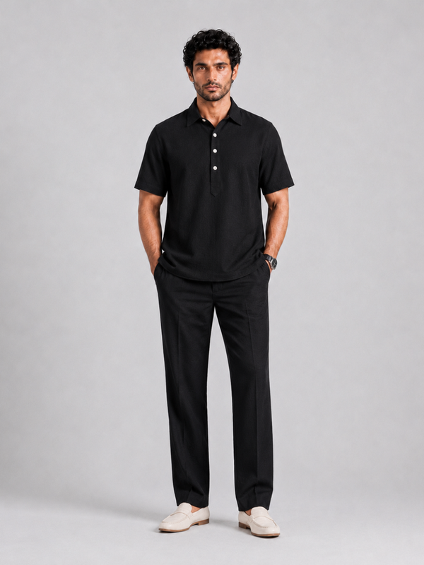 The Easy Linen Co-ord - Carbon Black