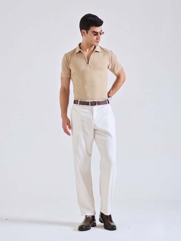 The Easy Linen Trouser - Soft Ivory