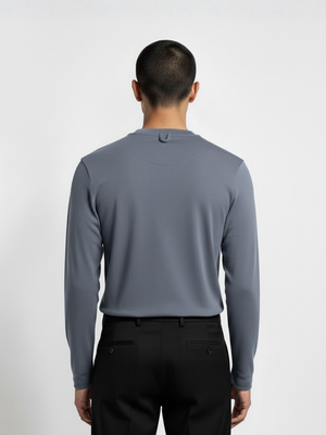 Smoke Grey Full Sleeves With Pocket-220 GSM