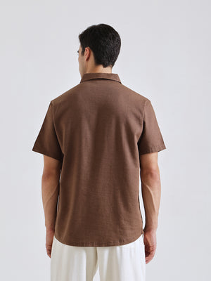 The Easy Linen Shirt - Coco Brown