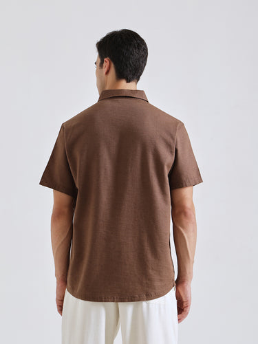 The Easy Linen Shirt - Coco Brown
