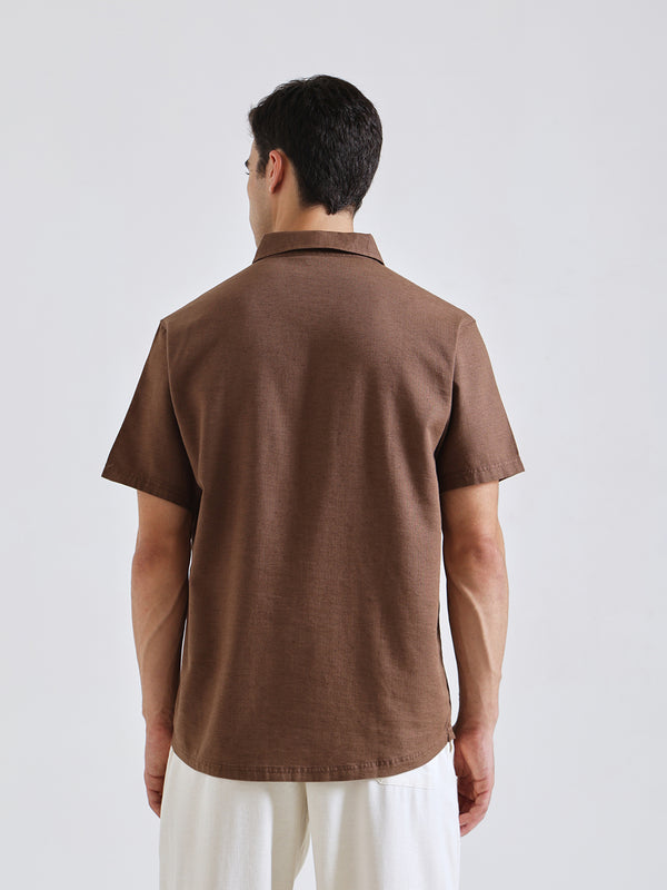 The Easy Linen Shirt - Coco Brown
