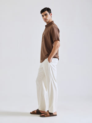 The Easy Linen Shirt - Coco Brown
