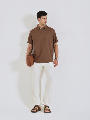 The Easy Linen Shirt - Coco Brown