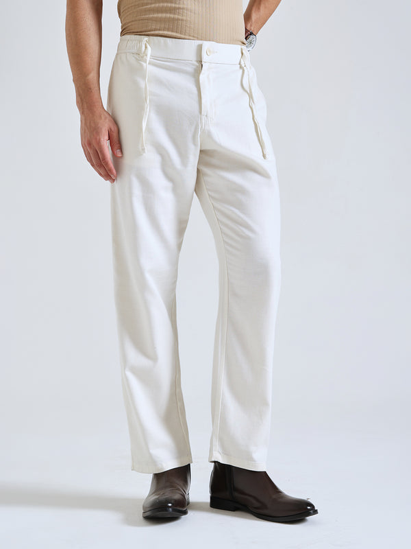 The Easy Linen Trouser - Soft Ivory