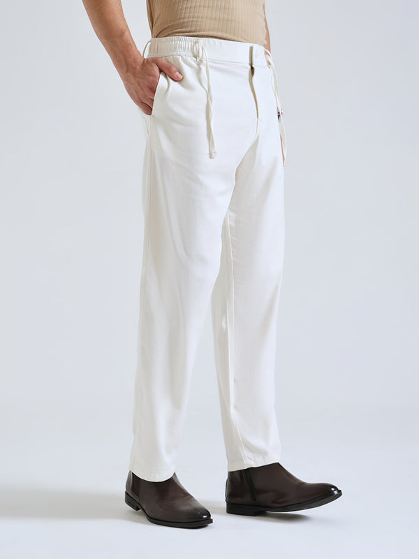 The Easy Linen Trouser - Soft Ivory