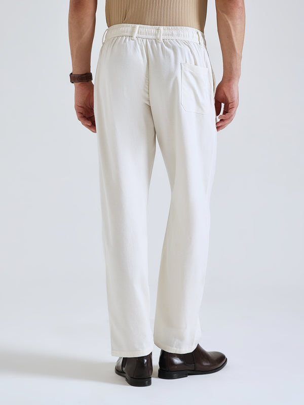 The Easy Linen Trouser - Soft Ivory
