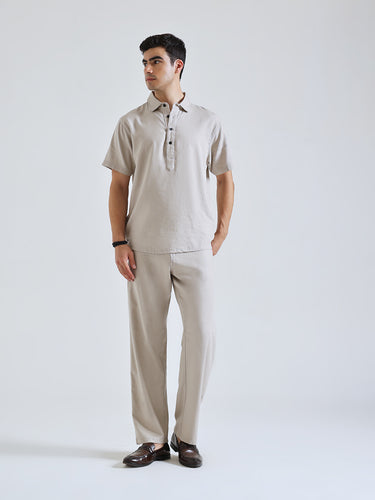 The Easy Linen Co-ord - Warm Stone