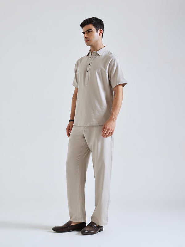 The Easy Linen Co-ord - Warm Stone