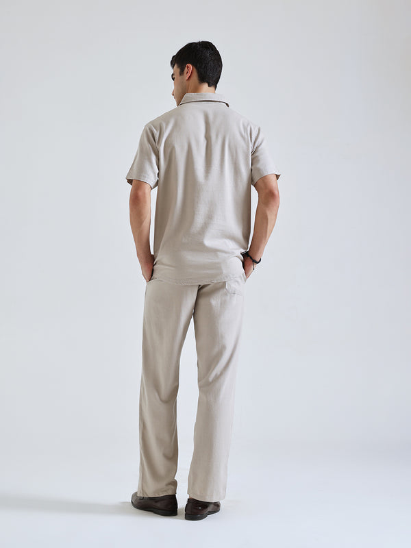 The Easy Linen Co-ord - Warm Stone