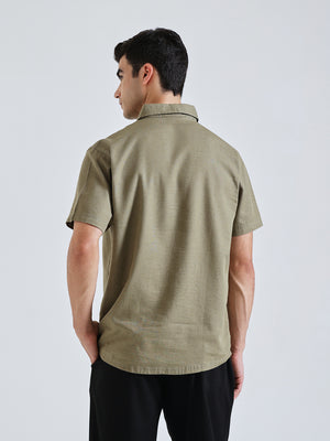 The Easy Linen Shirt - Forest Olive