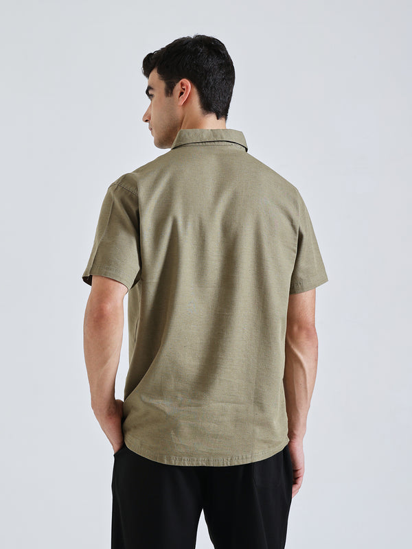 The Easy Linen Shirt - Forest Olive