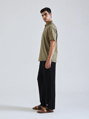 The Easy Linen Shirt - Forest Olive