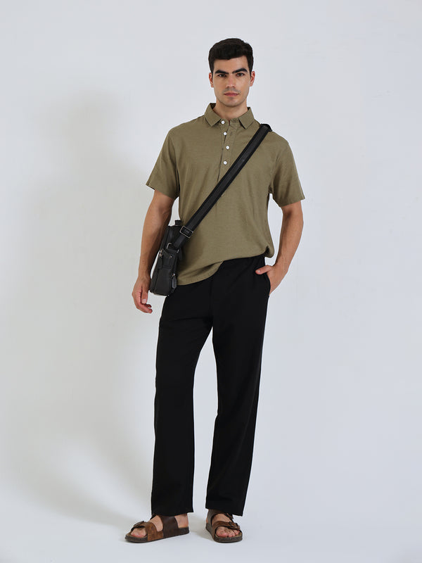 The Easy Linen Shirt - Forest Olive