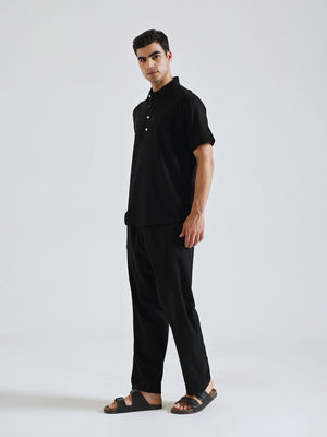 The Easy Linen Co-ord - Carbon Black
