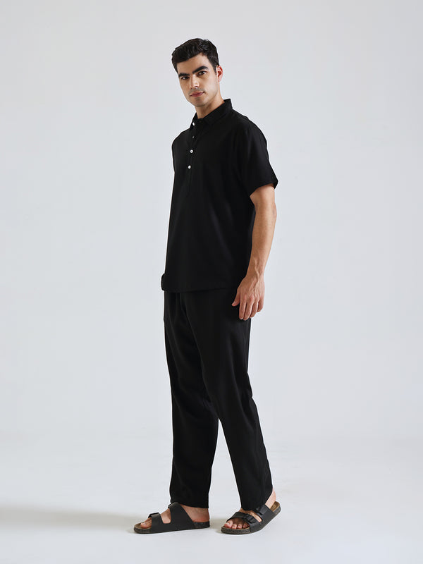 The Easy Linen Co-ord - Carbon Black