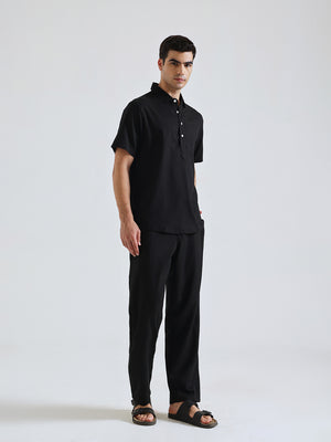 The Easy Linen Co-ord - Carbon Black