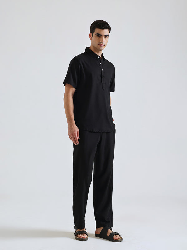 The Easy Linen Co-ord - Carbon Black