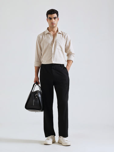 The Easy Linen Trouser - Carbon Black