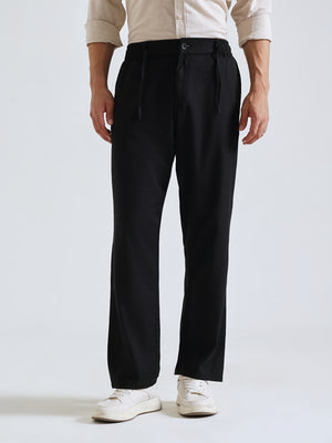 The Easy Linen Trouser - Carbon Black
