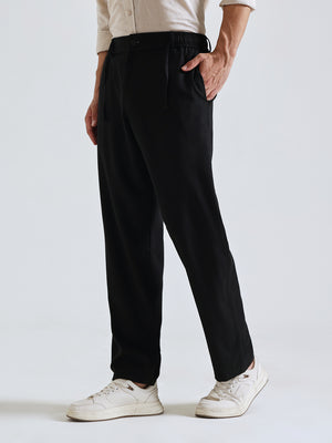 The Easy Linen Trouser - Carbon Black
