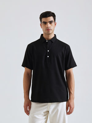 The Easy Linen Shirt - Carbon Black