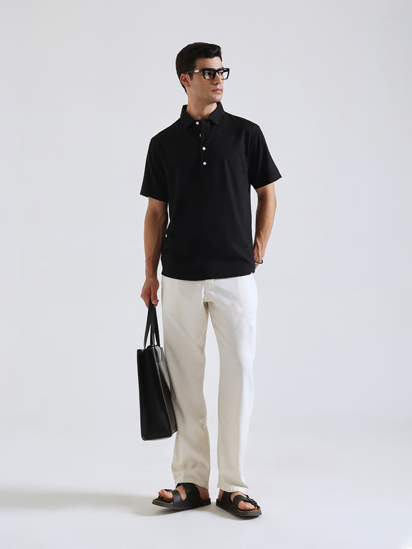 The Easy Linen Shirt - Carbon Black
