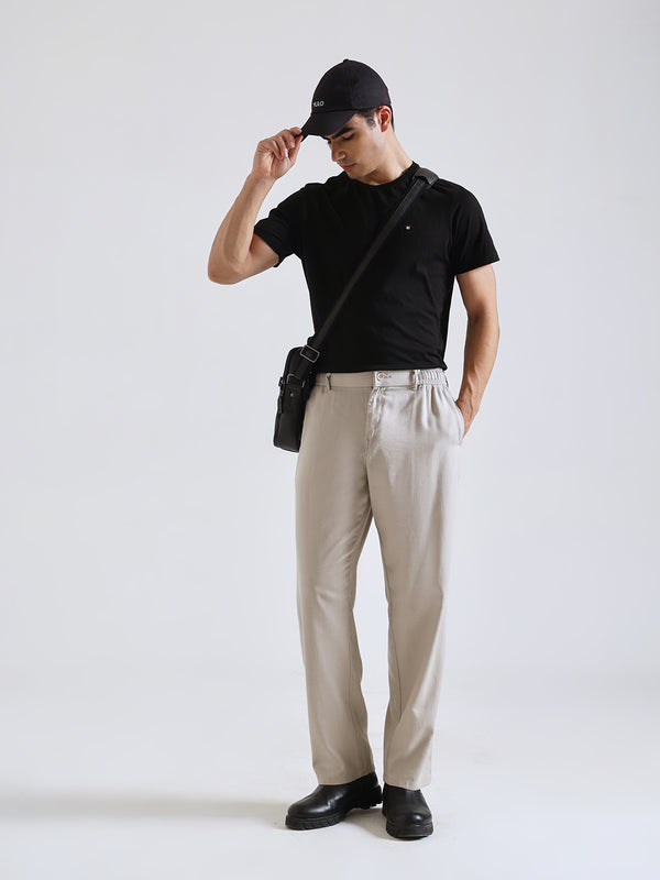 The Easy Linen Trouser - Warm Stone