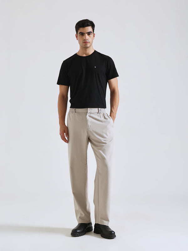 The Easy Linen Trouser - Warm Stone