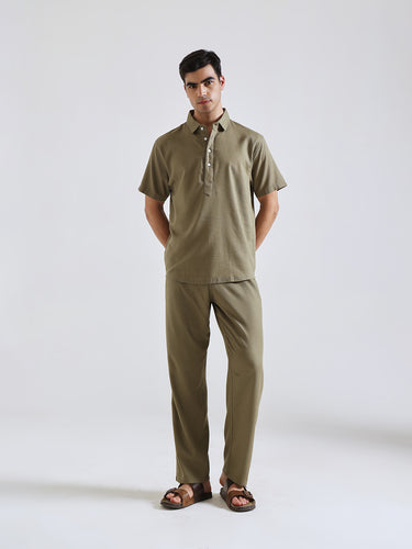 The Easy Linen Co-ord - Forest Olive
