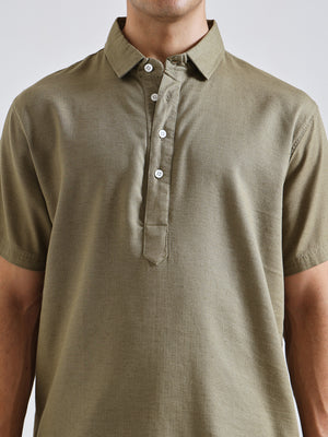 The Easy Linen Co-ord - Forest Olive