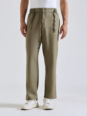 The Easy Linen Trouser - Forest Green