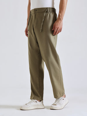 The Easy Linen Trouser - Forest Green