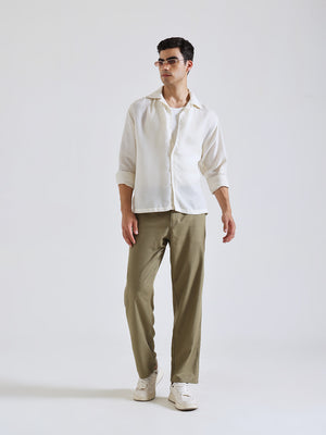 The Easy Linen Trouser - Forest Green