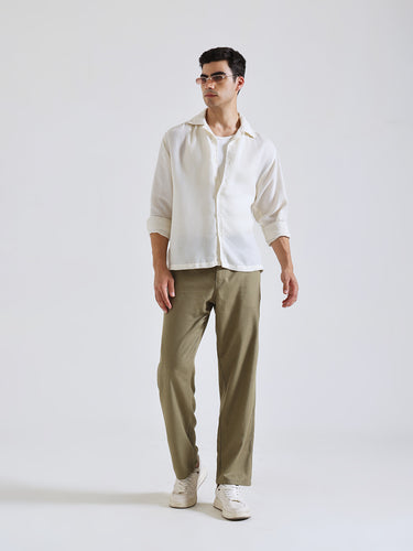 The Easy Linen Trouser - Forest Green