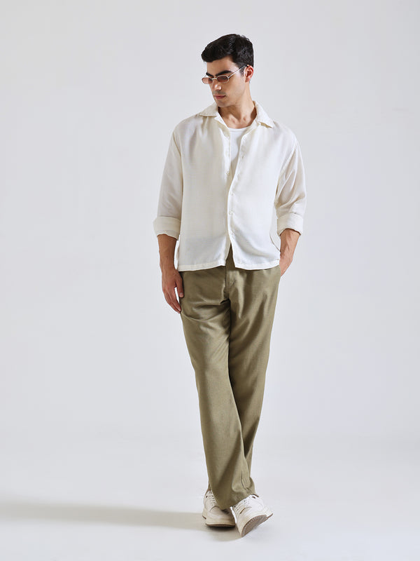 The Easy Linen Trouser - Forest Green