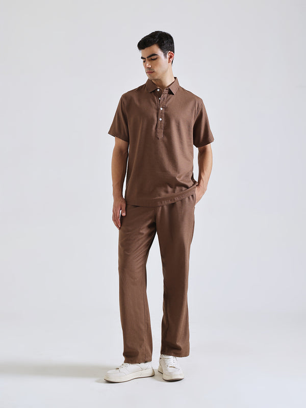 The Easy Linen Co-ord - Cocoa Brown