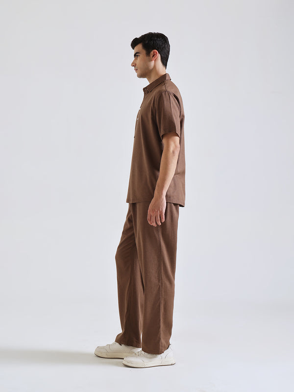 The Easy Linen Co-ord - Cocoa Brown