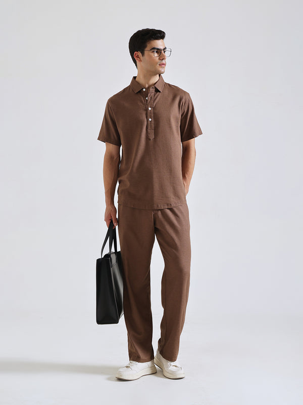 The Easy Linen Co-ord - Cocoa Brown