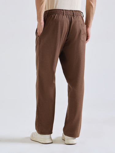 The Easy Linen Trouser - Coco Brown