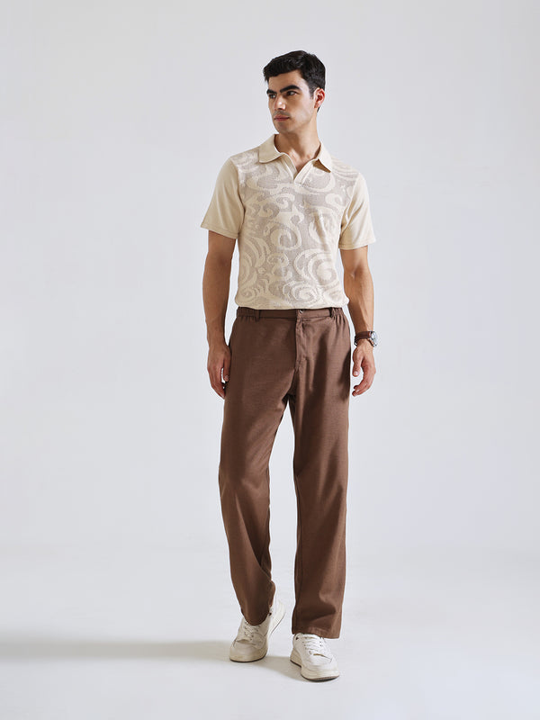 The Easy Linen Trouser - Coco Brown