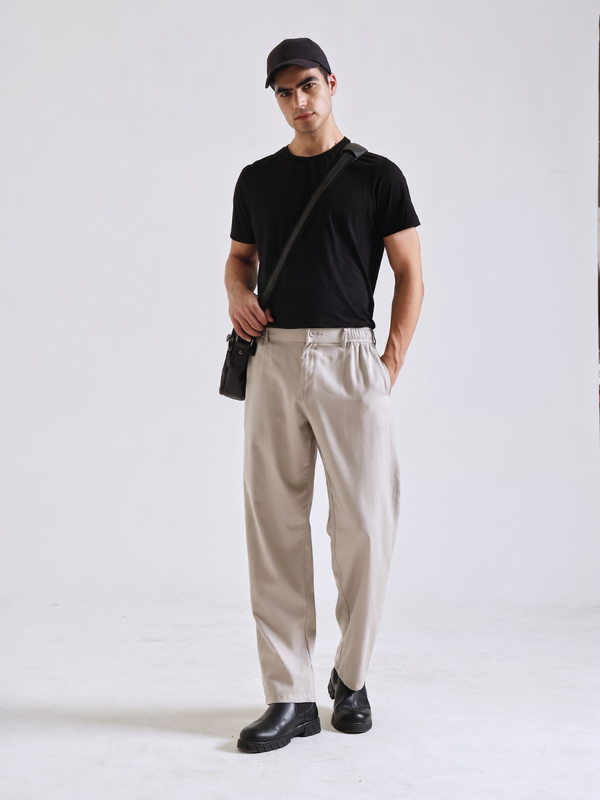 The Easy Linen Trouser - Warm Stone