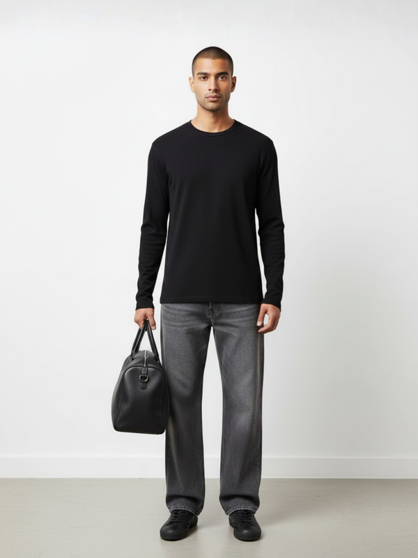 Jade Black Full Sleeves Without Pocket-220 GSM