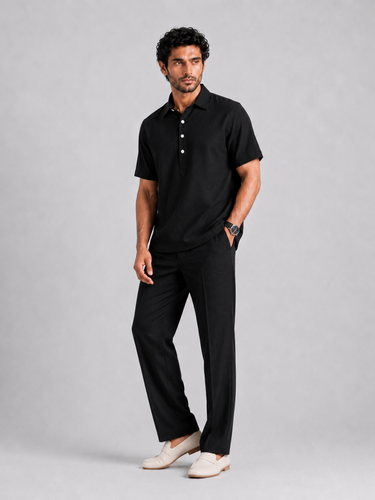 The Easy Linen Co-ord - Carbon Black