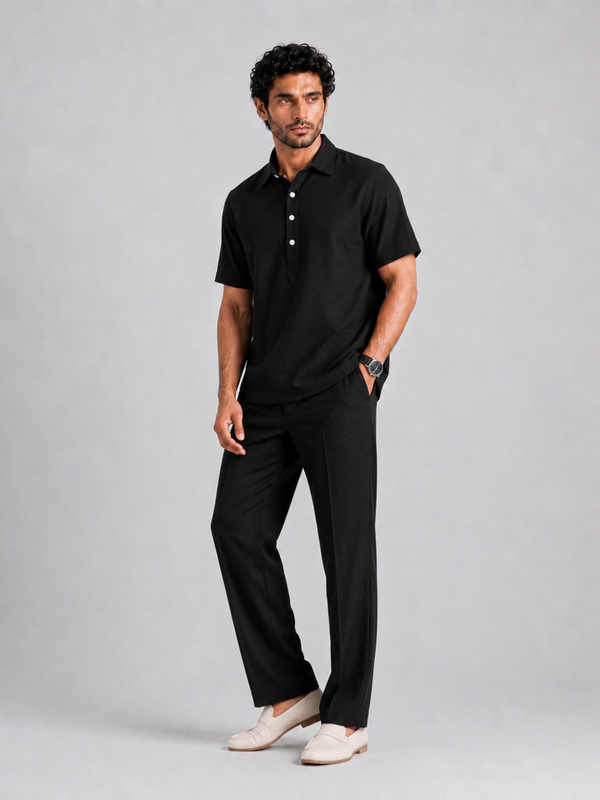 The Easy Linen Co-ord - Carbon Black