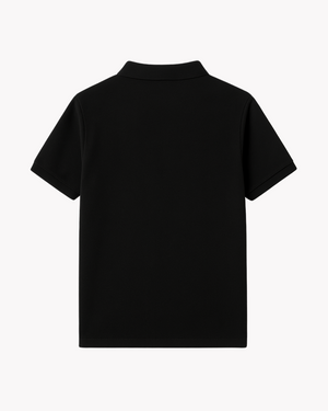 Deep Black Polo - Premium Pique