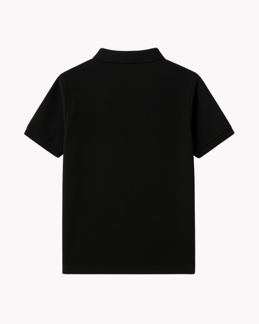 Deep Black Polo - Premium Pique