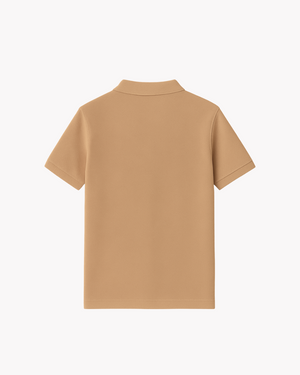 Caramel Brown Polo - Premium Pique